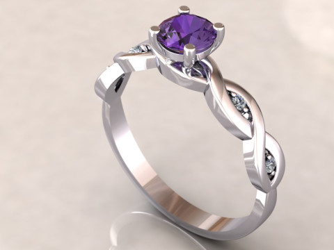 Jewelry printable engagement and wedding ring 3D प्रिंट मॉडल