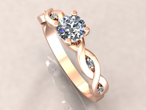 Jewelry printable engagement and wedding ring 3D प्रिंट मॉडल