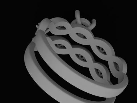 Jewelry printable engagement and wedding ring 3D प्रिंट मॉडल