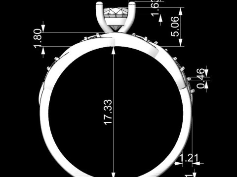 Jewelry printable engagement and wedding ring 3D प्रिंट मॉडल