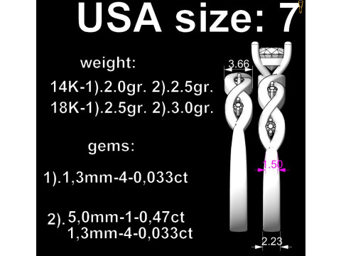 Jewelry printable engagement and wedding ring 3D प्रिंट मॉडल