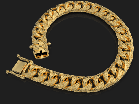 Jewelry CLASP box and tracery link chain or bracelet printable STL Modèles 3D en vedette