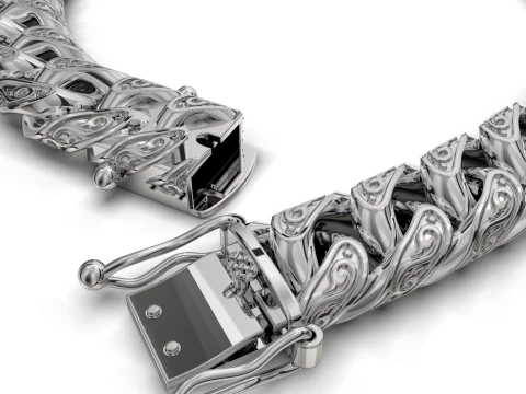 Шкатулка зі застібкою для ювелірних виробів і ланцюжок або браслет з ажурною ланкою для друку STL 3D Принт Модель