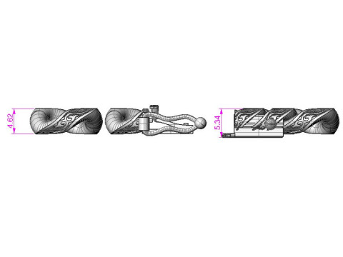 Jewelry CLASP box and tracery link chain or bracelet printable STL Modèles 3D en vedette