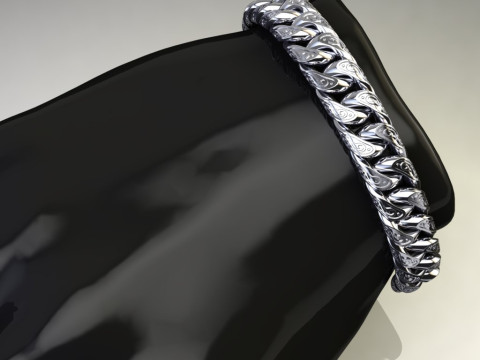 Jewelry CLASP box and tracery link chain or bracelet printable STL Modèles 3D en vedette