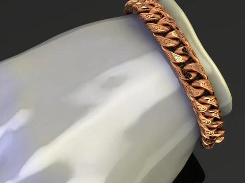 Шкатулка зі застібкою для ювелірних виробів і ланцюжок або браслет з ажурною ланкою для друку STL 3D Принт Модель