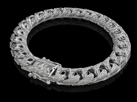 Шкатулка зі застібкою для ювелірних виробів і ланцюжок або браслет з ажурною ланкою для друку STL 3D Принт Модель