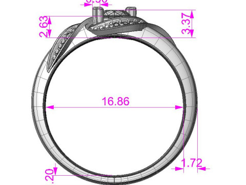 Jewelry Printable engagement ring stone 4mm 024ct STL 3D Print Model
