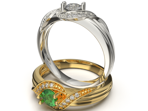 Jewelry Printable engagement ring stone 4mm 024ct STL 3D Print Model