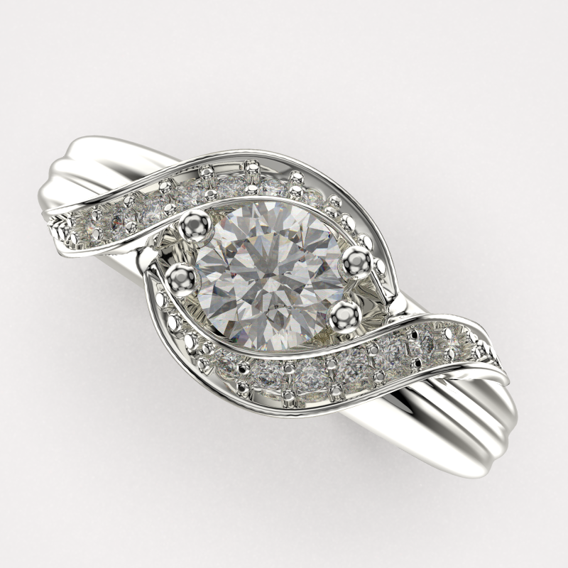 Jewelry Printable engagement ring stone 4mm 024ct STL 3D Print Model .c4d .max .obj .3ds .fbx .stl .blend 