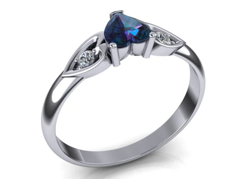 Jewelry engagement ring with heart 55mm ready to print 3D Print Model