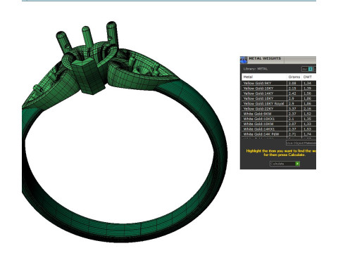 Jewelry engagement ring with heart 55mm ready to print 3D 打印模型