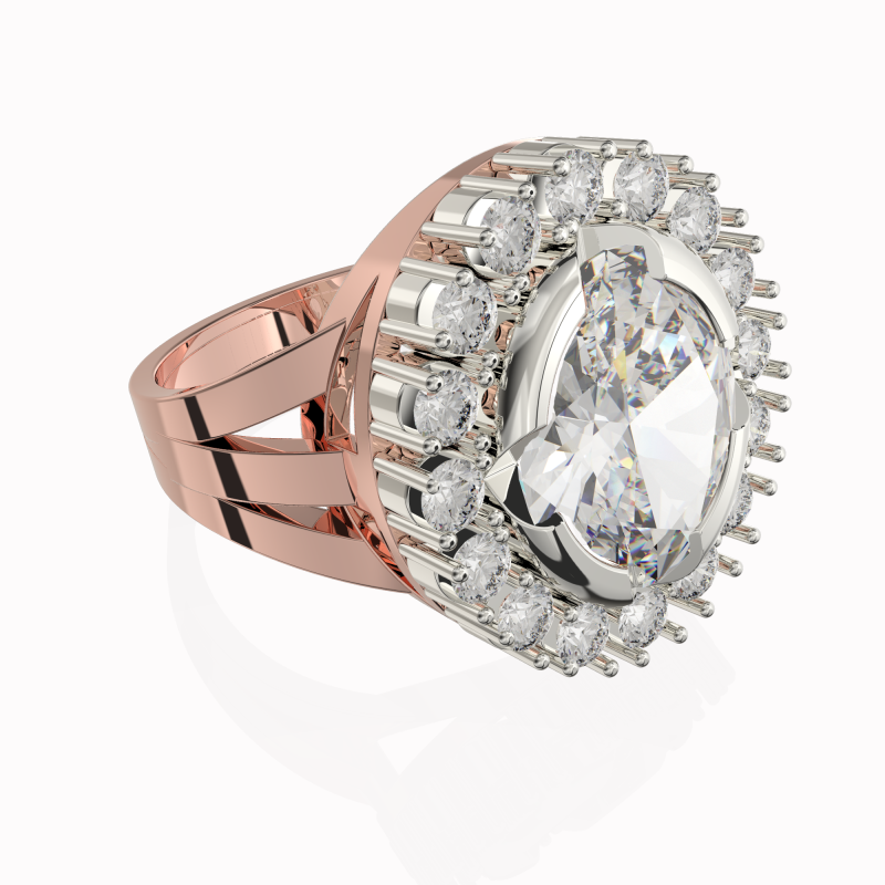 Printable STL jewelry engagement ring gem stone oval 126x10mm 3D-printmodel .c4d .max .obj .3ds .fbx .stl .blend 