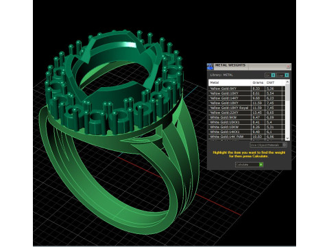 Printable STL jewelry engagement ring gem stone oval 126x10mm 3D-printmodel