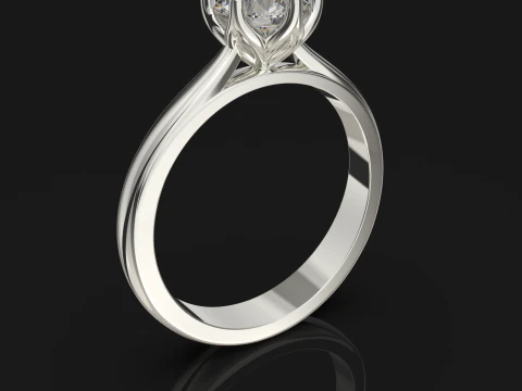 Takı nişan SOL yüzük taşı 6mm Yazdırılabilir STL 3D Baskı Modeli