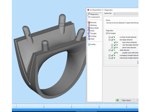 Printable jewelry signet with stone oval 20x14mm 3D Print Model
