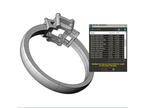 Printable STL jewelry engagement ring STONE 1ct 3D Print Model