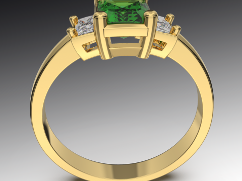 Printable STL jewelry engagement ring STONE 1ct 3D Print Model