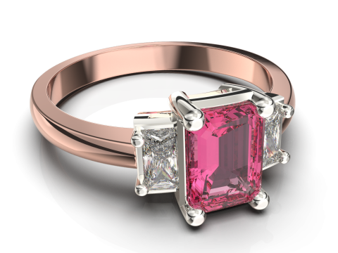 Printable STL jewelry engagement ring STONE 1ct 3D Print Model