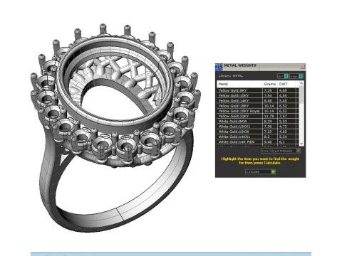 Printable STL jewelry engagement ring gem oval 140x120mm 878ct 3D Print Model