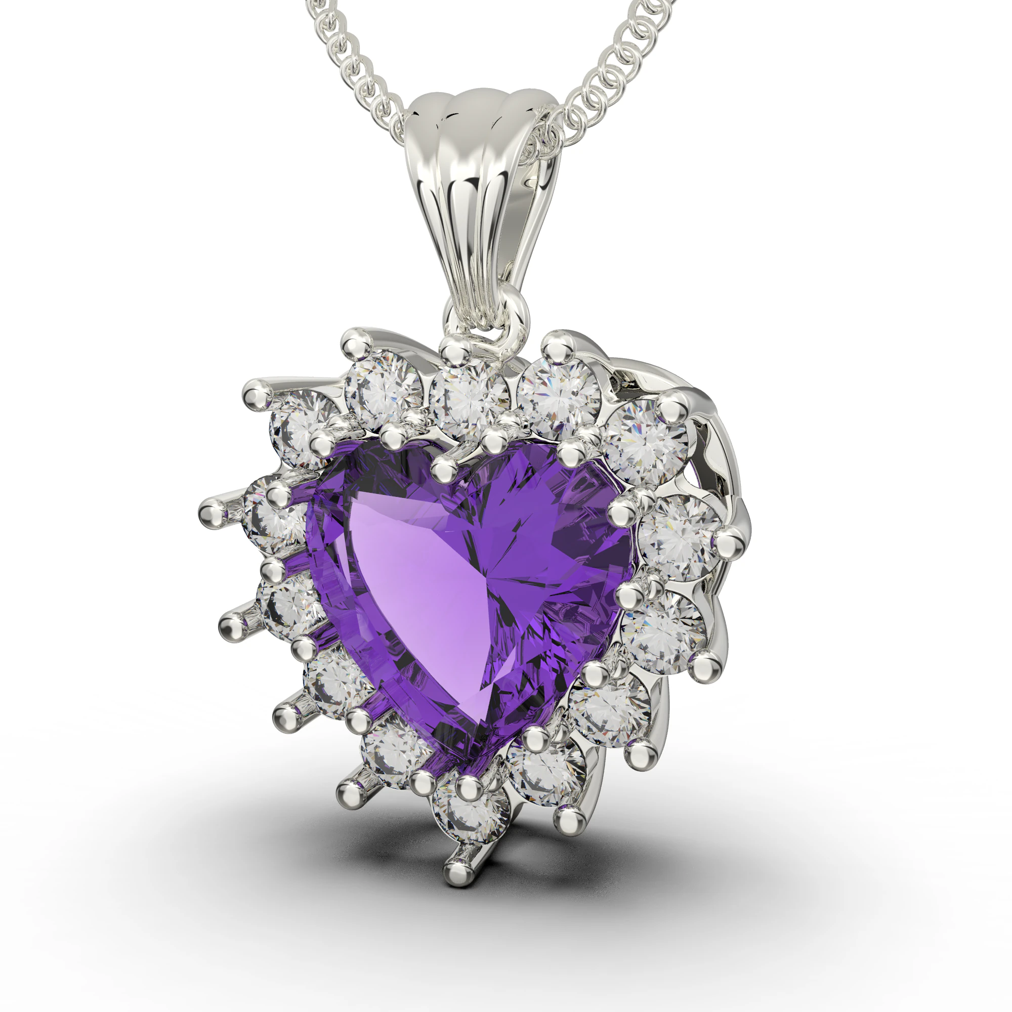 Printable STL jewelry pendant gem heart 10x10mm 376ct 3D Print Model .c4d .max .obj .3ds .fbx .stl .blend 