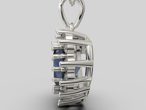 Printable STL jewelry pendant gem heart 10x10mm 376ct 3D Принт Модель