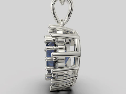 Printable STL jewelry pendant gem heart 10x10mm 376ct 3D Print Model