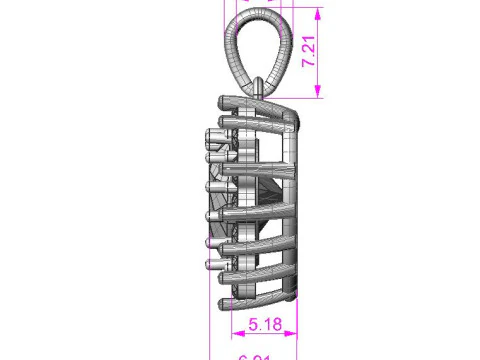 Printable STL jewelry pendant gem heart 10x10mm 376ct 3D Print Model