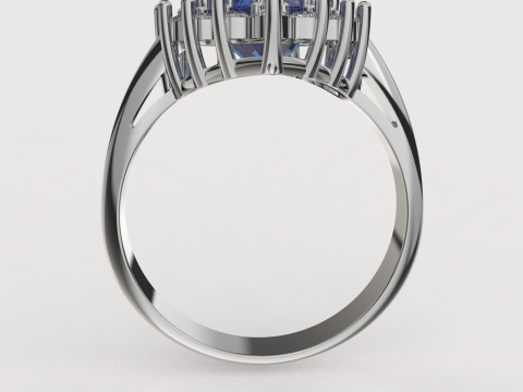 Printable STL jewelry engagement ring gem heart 10x10mm 458ct 3D प्रिंट मॉडल