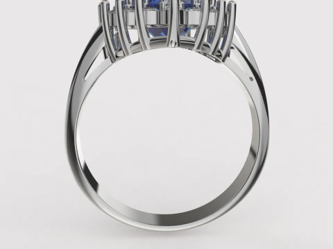 Printable STL jewelry engagement ring gem heart 10x10mm 458ct 3D Print Model