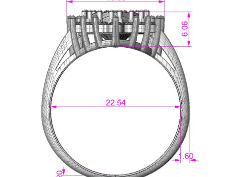 Printable STL jewelry engagement ring gem heart 10x10mm 458ct 3D प्रिंट मॉडल