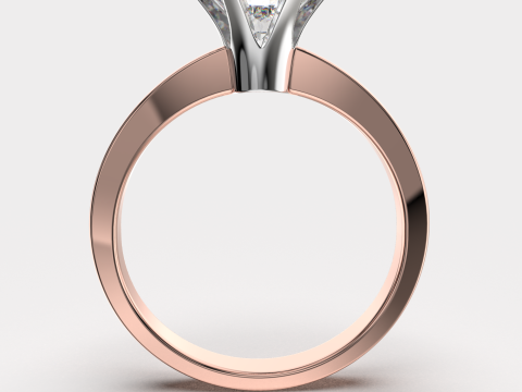 Printable engagement SOL Ring The Crown 1ct Model do druku 3D