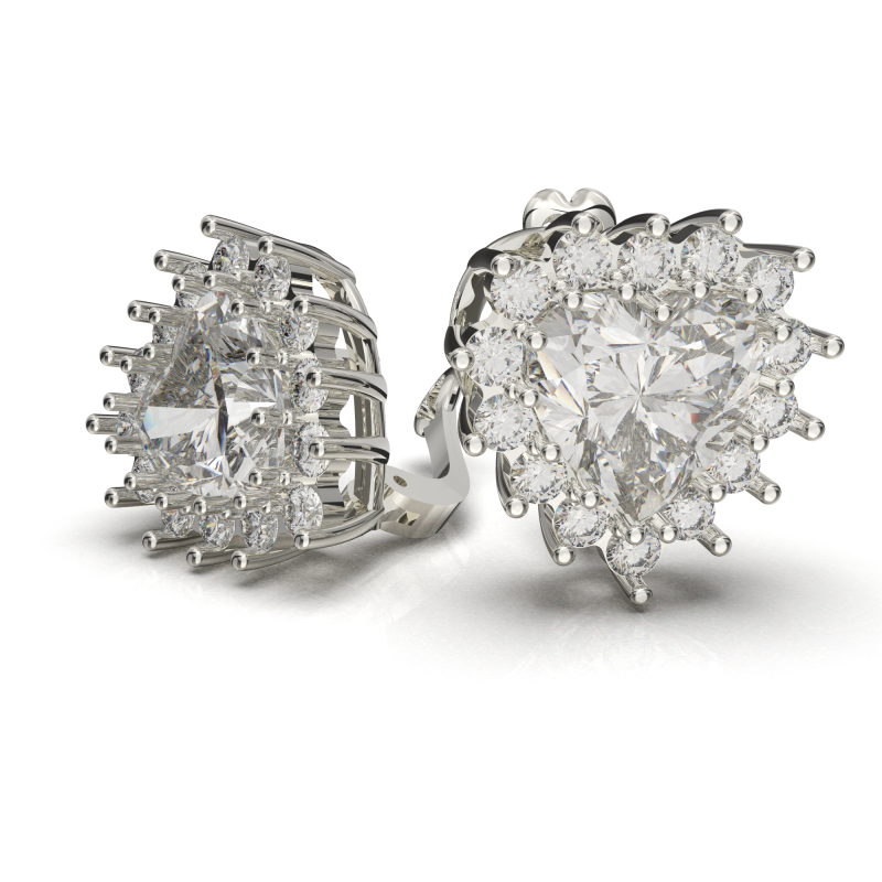 Printable STL jewelry earring gem heart 10x10mm 9ct Modelo de Impressão 3D .c4d .max .obj .3ds .fbx .stl .blend 