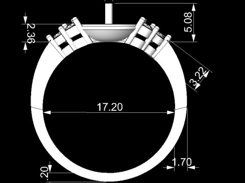 Printable ring with pearl 10mm STL 3D Принт Модель