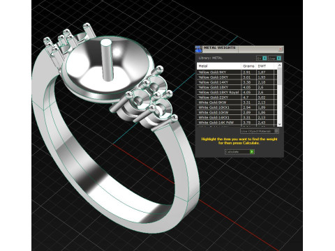 Printable ring with pearl 10mm STL 3D Принт Модель