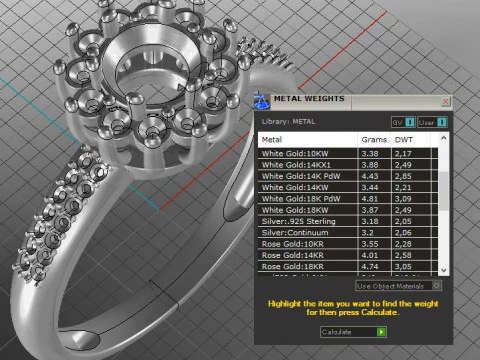 Jewelry engagement ring 1ct Printable STL US Size 925 Ring size inner diameter 192 mm ----- 3D Print Model