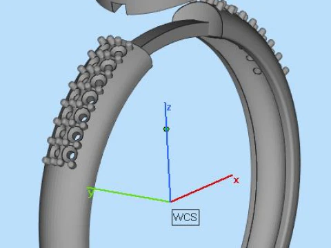 Jewelry engagement ring 1ct Printable STL US Size 925 Ring size inner diameter 192 mm ----- 3D Print Model