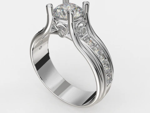 Takı NİŞAN SOL yüzük mücevher 085ct Yazdırılabilir STL 3D Baskı Modeli