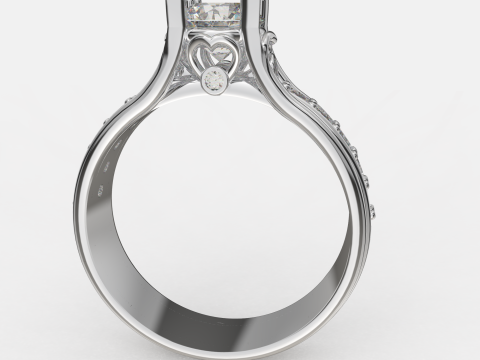 Jewelry ENGAGEMENT SOL ring gem 085ct Printable STL Modelo de impresión 3D