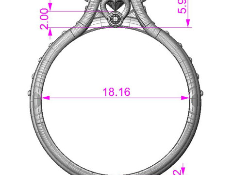 Jewelry ENGAGEMENT SOL ring gem 085ct Printable STL Modelo de impresión 3D