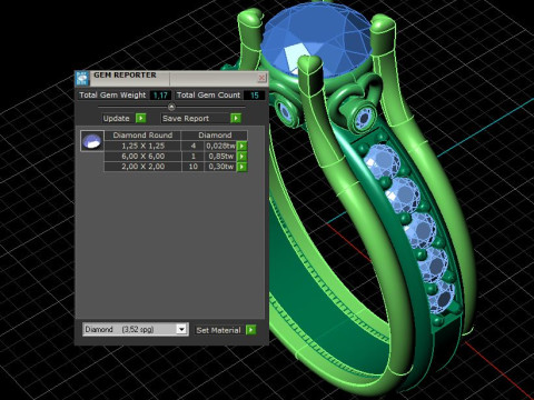 Jewelry ENGAGEMENT SOL ring gem 085ct Printable STL Modelo de impresión 3D