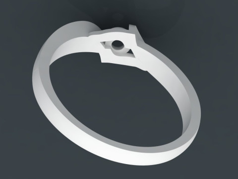 Printable jewelry SOL Ring diamond 016ct 3D Принт Модель