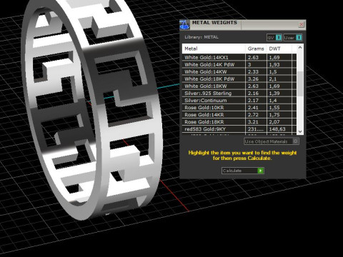 Printable jewelry wedding ring greek pattern STL 3D 打印模型