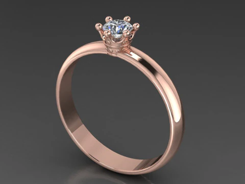 3 production options Ring crown 3D Print Model