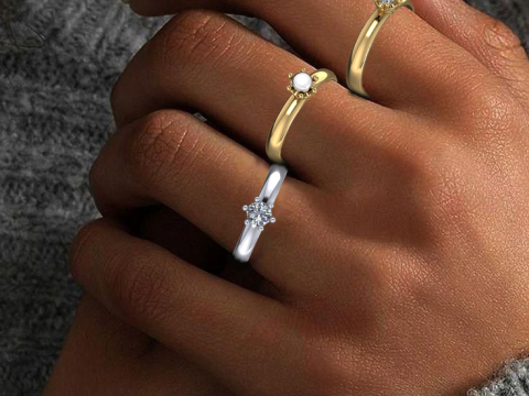 3 production options Ring crown Model Cetak 3D