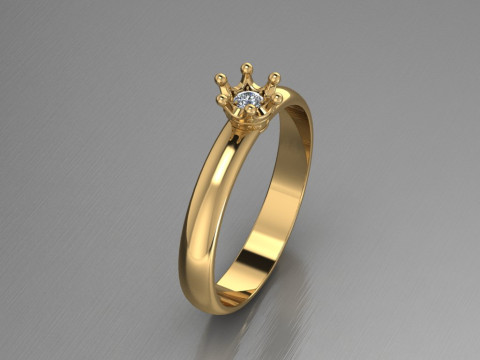3 production options Ring crown Model Cetak 3D