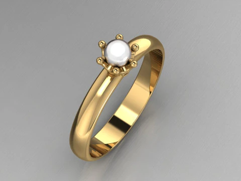 3 production options Ring crown 3D Print Model