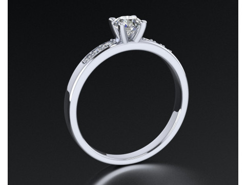 Engagement SOL ring 059ct -ready to 3d print 3Dプリントモデル