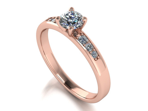 Engagement SOL ring 059ct -ready to 3d print 3Dプリントモデル