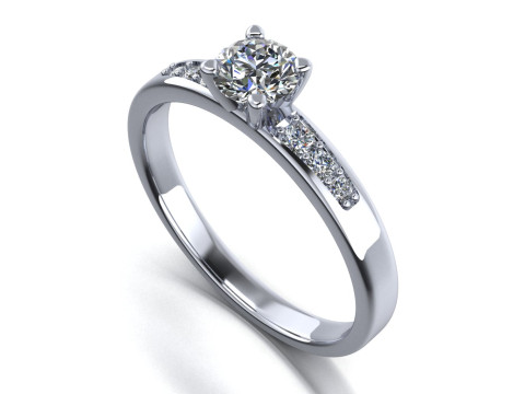 Engagement SOL ring 059ct -ready to 3d print 3Dプリントモデル